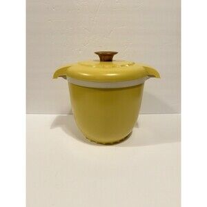 Vintage Gitsware Yellow Plastic Ice Bucket Made In USA